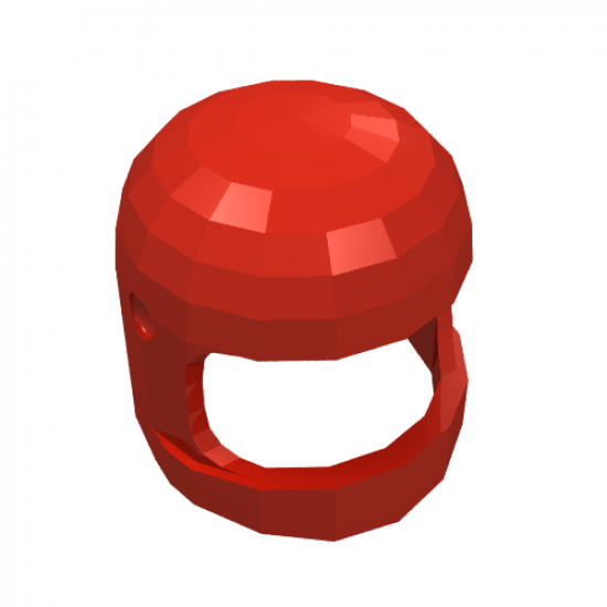 Minifigure, Headgear Helmet Space / Town with Thick Chin Strap - with Visor Dimples