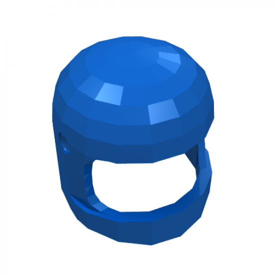 Minifigure, Headgear Helmet Space / Town with Thick Chin Strap - with Visor Dimples