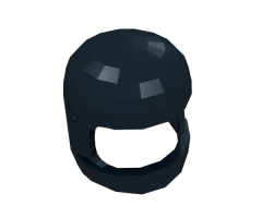 Minifigure, Headgear Helmet Space / Town with Thick Chin Strap - with Visor Dimples