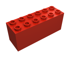 Brick, Modified 2 x 6 x 2 Weight - Bottom Openings, Center Seam on Ends