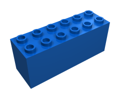 Brick, Modified 2 x 6 x 2 Weight - Bottom Openings, Center Seam on Ends