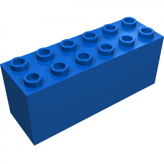 Brick, Modified 2 x 6 x 2 Weight - Bottom Openings, Center Seam on Ends