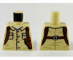 Torso Button Up Shirt with Pockets and Reddish Brown Shoulder Holster Pattern