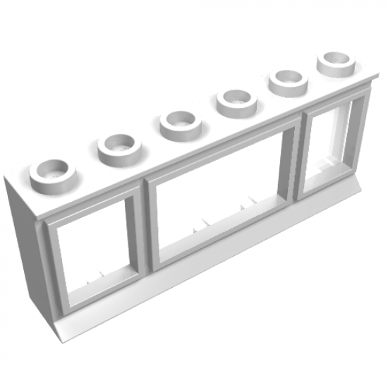 Window 1 x 6 x 2 with Extended Lip, with Glass