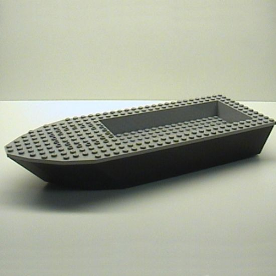 Boat Hull Unitary 32 x 12 x 4, Base with Light Bluish Gray Boat Hull Unitary 32 x 12 x 4, Top (47859 / 47858)