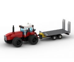 Farm MOC Series - Gray Vehicle Transport Trailer Add-on by TheVeteran