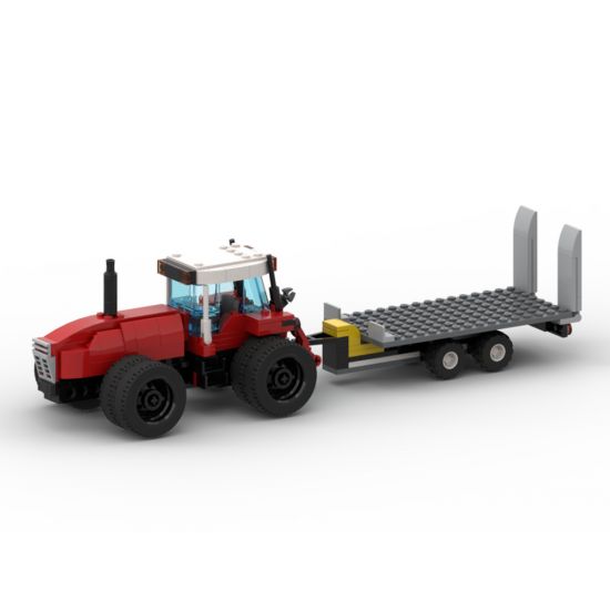 Farm MOC Series - Gray Vehicle Transport Trailer Add-on by TheVeteran