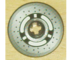 Technic, Disk 3 x 3 with Disk Brake 3 Spokes, Black Dots on Gray Pattern (Sticker) - Set 8445