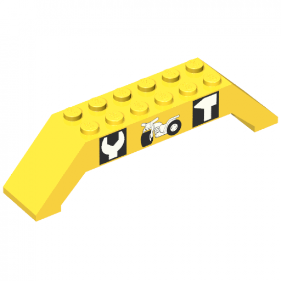 Slope 45 10 x 2 x 2 Double with Tools and Motorcycle Pattern