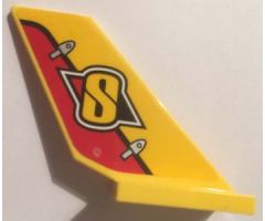 Tail Shuttle with Yellow 'S' on Yellow and Red Rudder Pattern on Both Sides (Stickers) - Set 60144