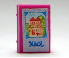 Minifigure, Utensil Book 2 x 3 with House Picture Photo Album Pattern (Stickers) - Set 3119