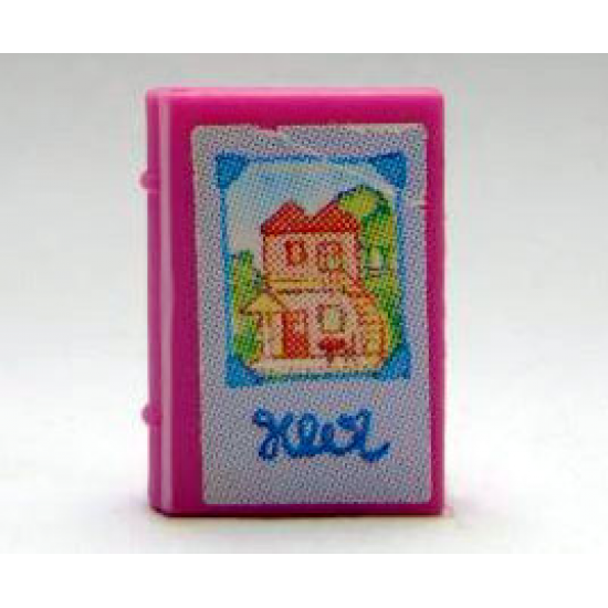 Minifigure, Utensil Book 2 x 3 with House Picture Photo Album Pattern (Stickers) - Set 3119