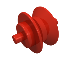 Wheel Center Small with Stub Axles (Pulley Wheel)