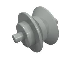 Wheel Center Small with Stub Axles (Pulley Wheel)