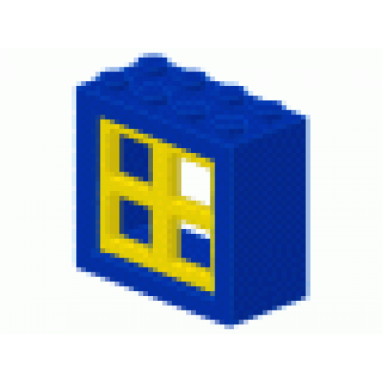 Window 2 x 4 x 3 Frame with Yellow Window 2 x 4 x 3 Pane (4132 / 4133)