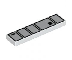 Tile 1 x 4 with Black Stormtrooper Utility Belt Pattern