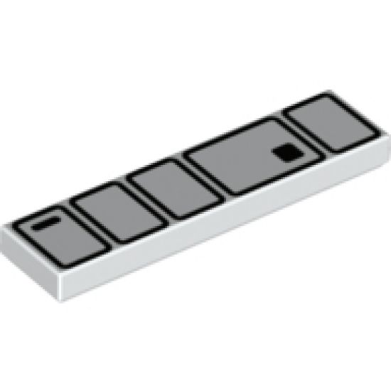 Tile 1 x 4 with Black Stormtrooper Utility Belt Pattern