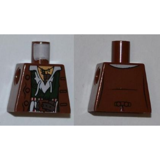 Torso PotC Jacket over Dark Green Vest and White Shirt Pattern