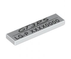 Tile 1 x 4 with 'GT3RS LG-P' and Variable Code Pattern