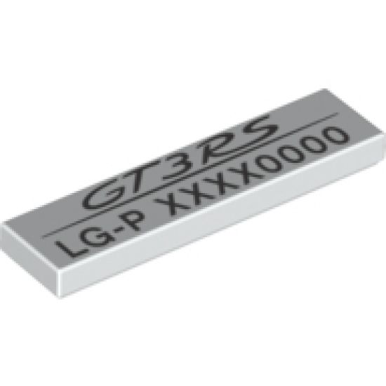 Tile 1 x 4 with 'GT3RS LG-P' and Variable Code Pattern