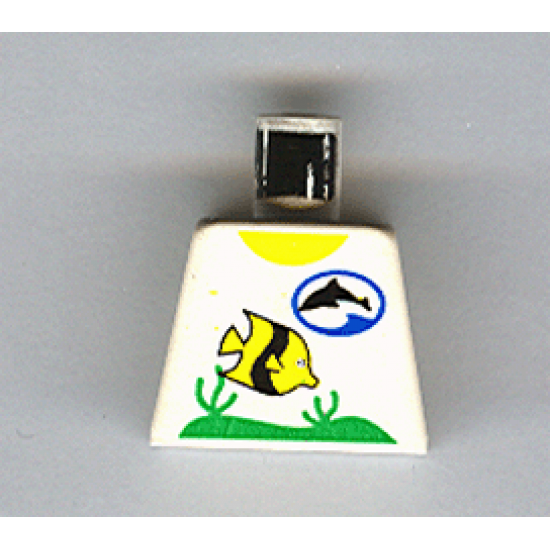 Torso Divers Dolphin Logo and Fish Pattern