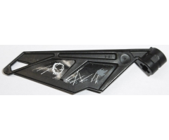 Bionicle Wing Small with Skull and Gray and White Battle Damage Pattern Model Right Side (Stickers) - Set 5973