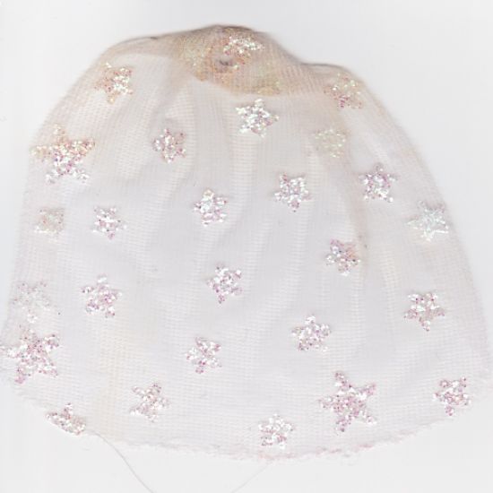 Belville Cloth Bed Veil - Medium, with Sparkly Stars Pattern
