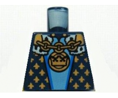 Torso Castle Fantasy Era with Gold Chain, Medallion and Gold Detail Pattern