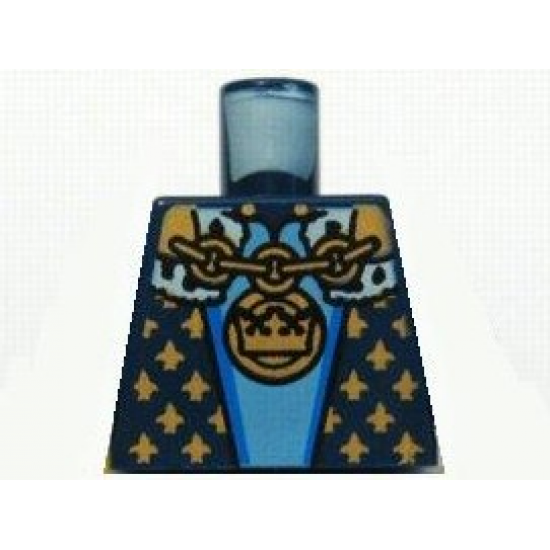 Torso Castle Fantasy Era with Gold Chain, Medallion and Gold Detail Pattern