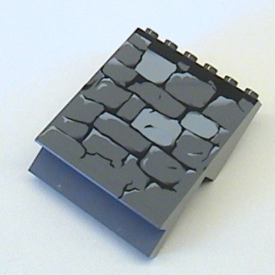 Panel 4 x 6 x 6 Sloped with Stone Wall Pattern