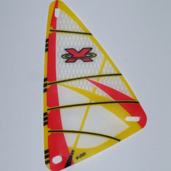Plastic Triangle 9 x 15 Sail with Red Extreme Team Logo Pattern