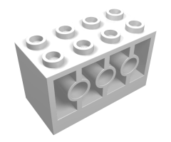 Brick, Modified 2 x 4 x 2 with Holes on Sides