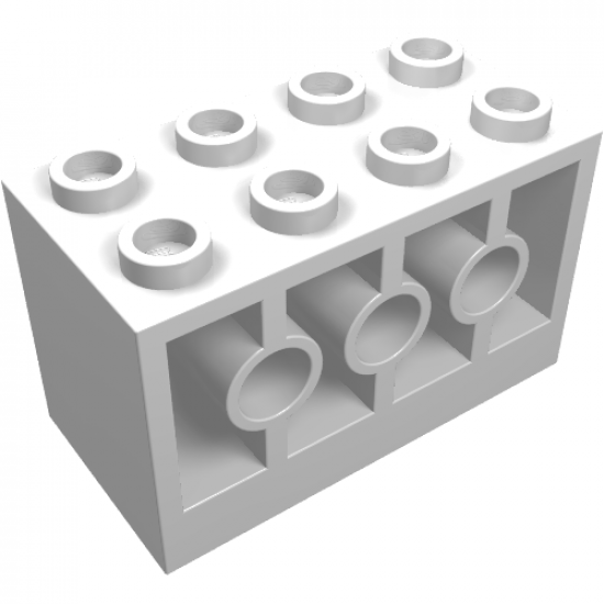 Brick, Modified 2 x 4 x 2 with Holes on Sides