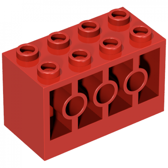 Brick, Modified 2 x 4 x 2 with Holes on Sides
