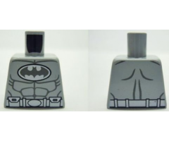 Torso Batman Logo in White Oval with Muscles and White Belt on Front and Back Pattern