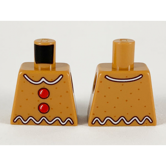 Torso White Icing and Red Buttons Pattern