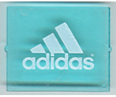 Glass for Window 1 x 4 x 3 with White Adidas Pattern (Sticker) - Set 3426