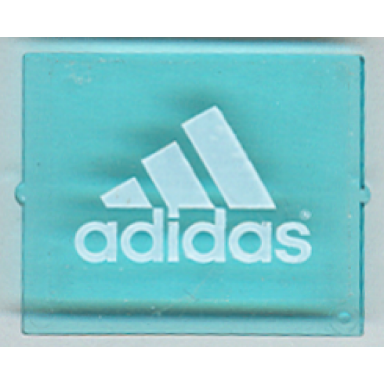 Glass for Window 1 x 4 x 3 with White Adidas Pattern (Sticker) - Set 3426