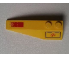 Wedge 6 x 2 Left with Panel and Red Arrow with 'EJECT' Pattern (Stickers) - Set 7712