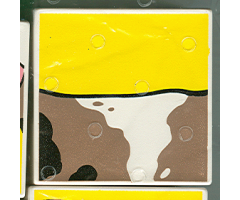 Duplo, Tile 2 x 2 x 1 with Goat Mosaic Picture 14 Pattern (Set 1078)