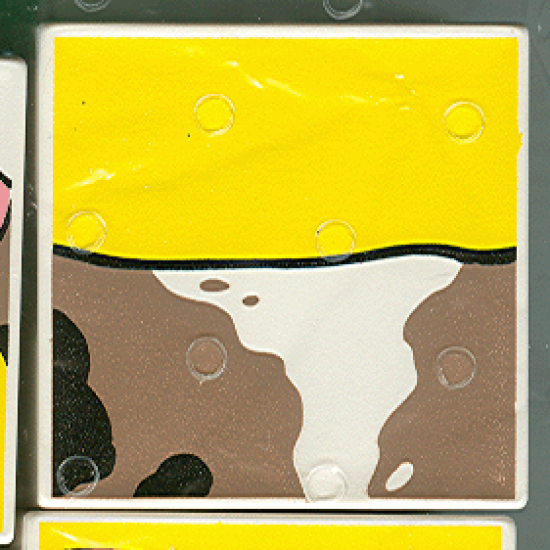 Duplo, Tile 2 x 2 x 1 with Goat Mosaic Picture 14 Pattern (Set 1078)