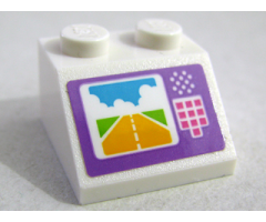 Slope 45 2 x 2 with Screen with Runway and Controls Pattern (Sticker) - Set 41109