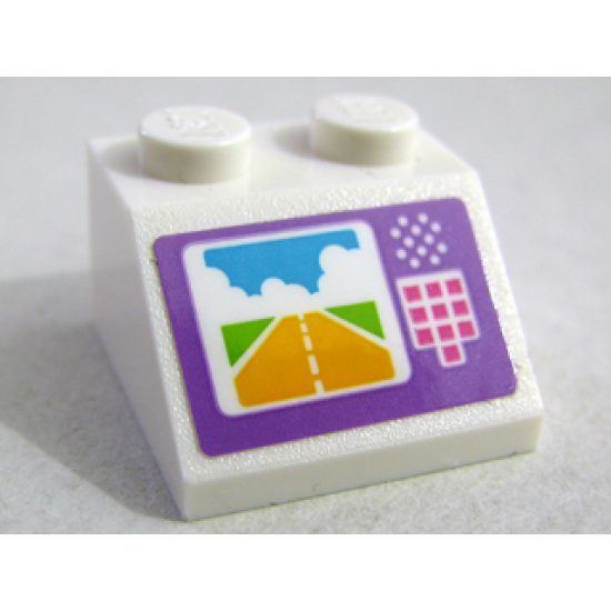 Slope 45 2 x 2 with Screen with Runway and Controls Pattern (Sticker) - Set 41109