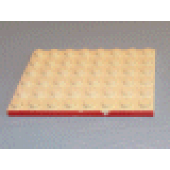 Plate 6 x 8 with Red Line on 1 Long Edge Pattern