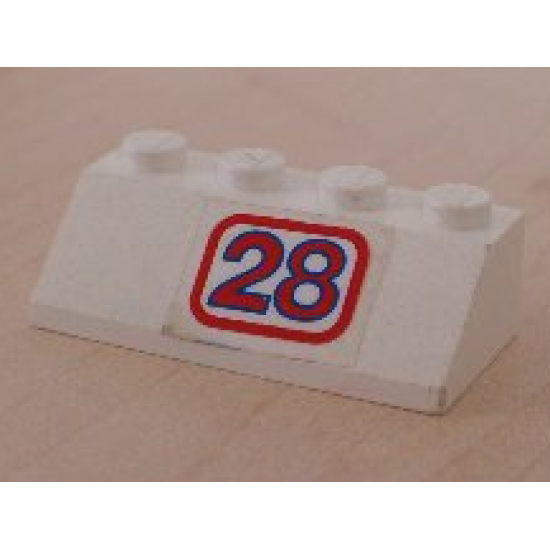 Slope 45 2 x 4 with '28' Pattern (Sticker) - Set 5521