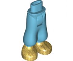 Mini Doll, Legs with Hips and Trousers Baggy with Pearl Gold Shoes Pattern