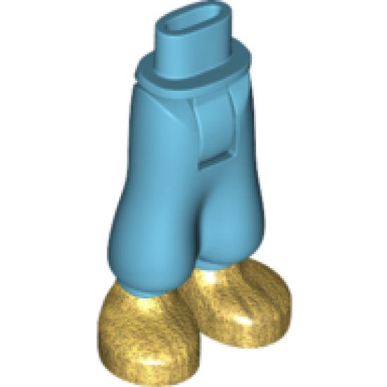 Mini Doll, Legs with Hips and Trousers Baggy with Pearl Gold Shoes Pattern
