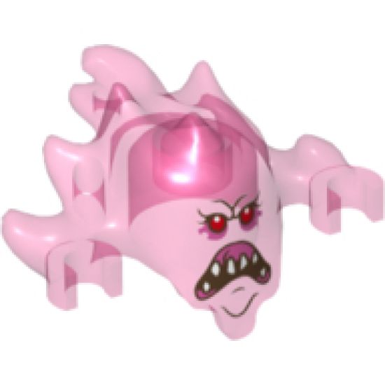 Minifigure, Headgear Ghostbusters Ghost with Open Mouth Grimace Pattern