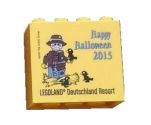 Brick 2 x 4 x 3 with Legoland Deutschland Resort Happy Halloween 2015 Pattern