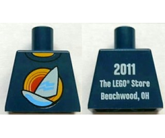 Torso Sailboat over Yellow Circles Front, 2011 The LEGO Store Beachwood, OH Back Pattern